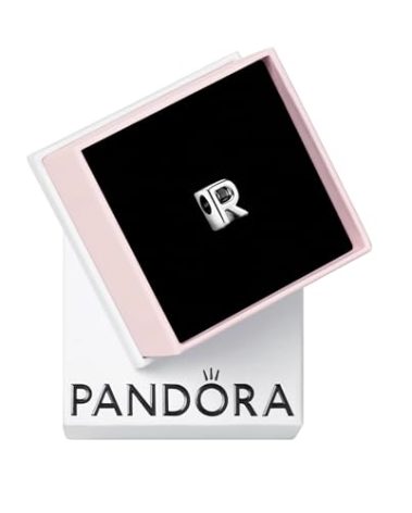 PANDORA Letter R Alphabet Charm - Compatible Moments Bracelets - Jewelry for Women - Gift for Women in Your Life - Made with Sterling Silver