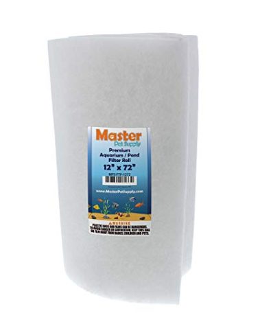 Master Pet Supply Premium Aquarium Filter Pad Roll, Cut to Fit 12" by 72", Micron Fiber Filtration Media for Freshwater, Saltwater Aquariums, Koi Ponds, Fish Tanks, Reefs - Clean Crystal Clear Water