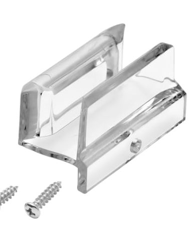 Sliding Shower Door Bottom Guide for Sliding Shower Door (Top Hung) Shower Door Guide, 3/8 in Channels, Suitable for 3/8-inch Thick Shower Glass Doors, Shower Door Plastic Guide(1Pack)