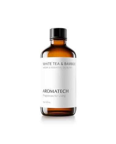 Aromatech White Tea & Bamboo Aroma Essential Oil Blend: Luxury Hotel Inspired Aromatherapy with for Ultrasonic Diffusers & Nebulizers - 4 fl oz, 120 mL