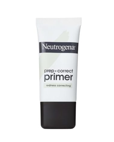 Neutrogena Prep + Correct Primer for Redness Correcting, Green-Toned Matte Makeup Primer with Seaweed Extract to Help Reduce Redness & Even Skin Tone, 1.0 oz