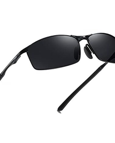 COTIA Sports Full Reading Sunglasses Men's Polarized Outdoor Driving Classic Reader Presbyopic Goggles Sun Glasses Diopter (black, 1.25)