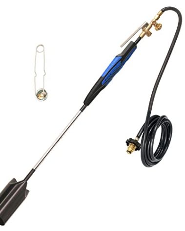 Flame King Propane Torch Kit Heavy Duty Weed Burner, 500,000 BTU with Flint Striker, with 10-ft Hose Regulator Assembly