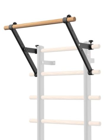 DHT Stall Bars & Pull-Up Bars - Wall Mounted Calisthenics Dip Bar Accessory - Home Office Fitness