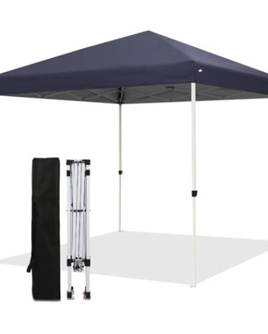 Northroad 8X8 FT Pop Up Canopy, Outdoor Instant Canopy Tent w/Carrying Bag, Portable Gazebo Shelter for Wedding Party,Commercial Event,Patio,Garden,Beach -Dark Grey