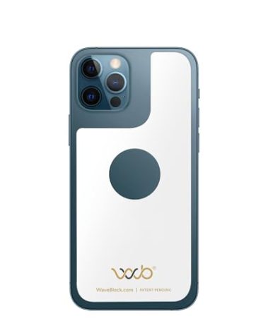 WAVEBLOCK EMF Blocker for Cell Phone - Made for iPhone 15/16 PRO MAX - The Only Patented, Real Scientifically Backed, Lab-Tested 5G-Shield Sticker to Protect You & Your Loved Ones - USA Made White
