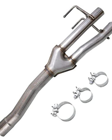 Direct-Fit Muffler 409S,2-Chamber Exhaust Muffler Kit Fits Exhaust 2009-2018 Dodge Ram 1500 Aggressive Series,Stainless Steel Performance 3''Inlet/2.25'' Y-pipe