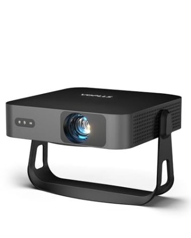 【360°Adjustable Stand & Auto Focus/Keystone】Mini Projector with WiFi and Bluetooth, Native 1080P Portable Outdoor Movie Projector, VOPLLS Home Projector 4K Support for HDMI/USB/AV/Phone/Laptop