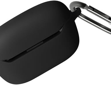 Geiomoo Silicone Case for JBL Endurance Race 2, Soft Flexible Scratch Resistant Protective Cover with Carabiner (Black)