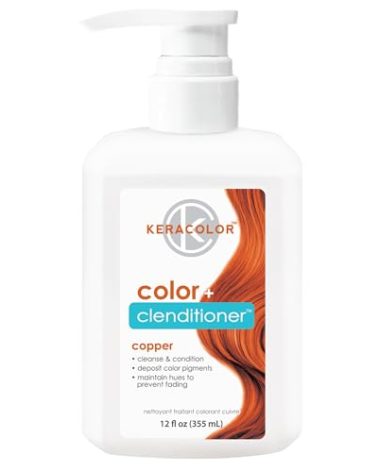 Keracolor Clenditioner COPPER Hair Dye - Semi Permanent Hair Color Depositing Conditioner, 12 Fl. Oz.