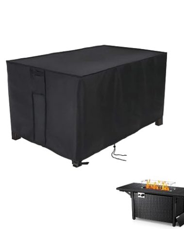 Youlvy Fire Pit Cover Rectangular 55 Inch,Propane Gas Fire Pit Table Cover,Outdoor Waterproof Firepit Table Cover - 55 x 22 x 25 Inch