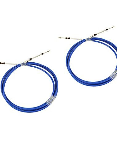 Marine 33C Throttle Shift Remote Control Box Cable For Yamaha Outboard Engine Boat Motor Steering System Blue (14FT, 2 PCs)