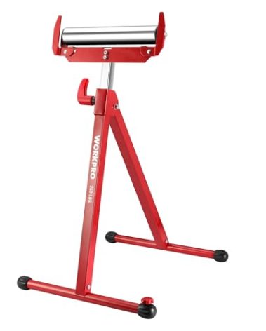 WORKPRO Folding Roller Stand Height Adjustable, Heavy Duty 250 LB Load Capacity, Outfeed Woodworking