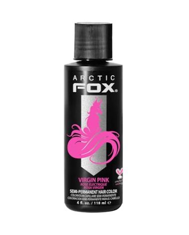ARCTIC FOX Vegan and Cruelty-Free Semi-Permanent Hair Color Dye (4 Fl Oz, VIRGIN PINK)