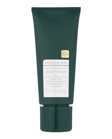 Kristin Ess Hair Instant Exfoliating Scalp Scrub for Build Up and Dandruff + Soothing, Hydrating + Rebalancing Dry Scalp Treatment, Non Drying, Cleanse + Detox, Vegan, Color Safe, 6.7 fl oz