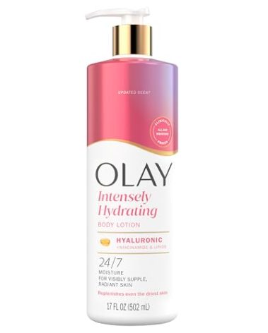 Olay Body Lotion for Women, Nourishing with Hyaluronic Acid Serum, Visibly Soften & Smooth Skin, 24hr Moisture & Hydration, Fast Absorbing Formula, Vitamin B3 Complex, For All Skin Types, 17 fl oz