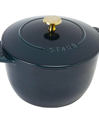 staub La Cocotte de GOHAN Z1026-040 La Cocotte de GOHAN LaMer L 7.9 inches (20 cm) Brass Knob Specifications Rice Pot, Rice Cooker, 3 Pieces, Cast Iron Pot, Induction Compatible