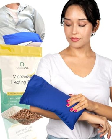 My Heating Pad for Pain Relief - Moist Microwavable Heating Pad for Joints and Muscles Relief - Microwave Hot Pack Heat Pad for Cramps - Calming Chilled or Heated Pad Therapy - 1 Pack Blue