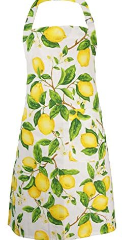 LilMents Lemon and Leaves Kitchen Baking Cooking Apron