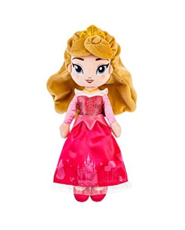 Disney Store Official Princess Plush Doll, Aurora from Sleeping Beauty, Medium 14 Inches, Soft Plushy with Embroidered Features, Princess Toys for Girls, Disney Dolls, Stuffed Animals for Girls
