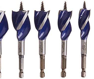 Irwin Tools IRWIN SPEEDBOR Drill Bit Set for Wood, 4-Inch, 6-Piece (1877239)