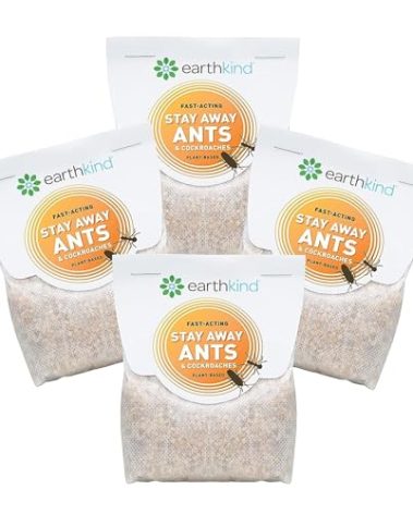 EarthKind Stay Away Ants & Cockroaches Deterrent Pouches - Easy-to-Use Botanical Pest Control - for Kitchen, Pantry, Countertops & Food Spaces - 4-Pack