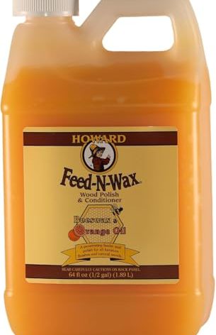 Howard Feed-N-Wax Wood Polish and Conditioner, 64-Ounce