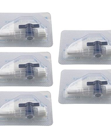5PCS Disposable Medical Valve 2-Way Stopcocks with Luer Connections Male Lock for School Projects, Hobbies DIY Experimental Research Projects