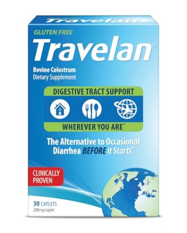 Anti Diarrhea Pills Help Prevent Traveler’s Diarrhea Before It Starts, Clinically Proven, Travel Essentials, Drug-Free Colostrum, Natural Digestive and Immune Support Supplement, 30 Count