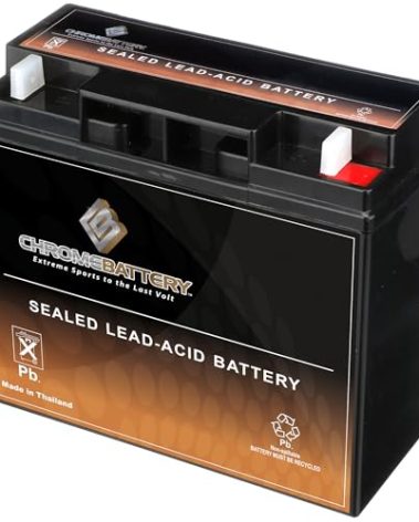 CB CHROMEBATTERY 12V 21Ah SLA Battery – T3 Nut & Bolt Terminal – Deep Cycle Design Rechargeable Power for Alarms, Scooters, Toys & More – Maintenance-Free Sealed Lead Acid