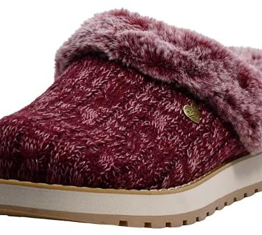 Skechers BOBS from Women's Keepsakes Ice Angel Slipper, Burgundy, 7 M US