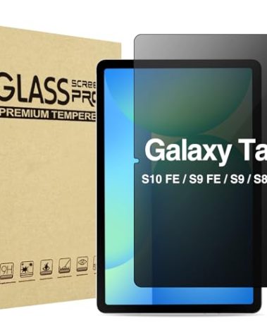 ProCase Privacy Screen Protector for Galaxy Tab S10 FE 2025/Tab S9 FE 10.9"/Tab S9 11" 2023/Tab S8 2022/Tab S7 2020, Anti-Spy Tempered Glass Film Guard for Tablet (SM-X520/X510/X710/X700/T870)