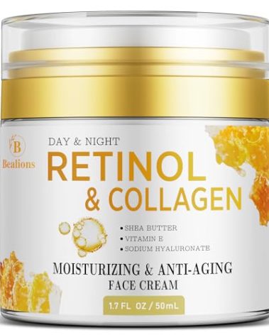 Retinol Cream for Face Anti Aging: Wrinkle Cream for Face Neck with Collagen Hyaluronic Acid - Night Moisturizer for Men Women - Facial Skin Care Christmas Gift for Mom Dad Sister
