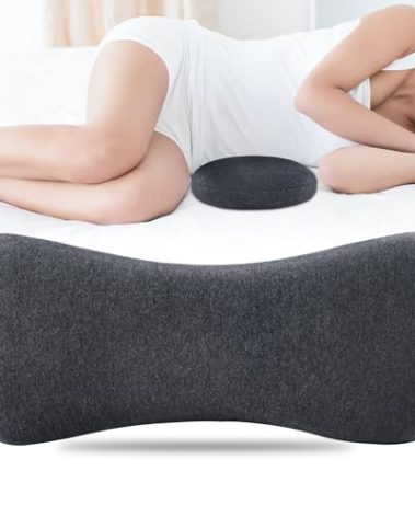 Lumbar Support Pillow for Sleeping Memory Foam Lumbar Pillow for Lower Back Pain Relief Back Support Pillow for Side,Back and Stomach Sleepers-Bed Wedge Bolster Pillow Bed Rest Pillow