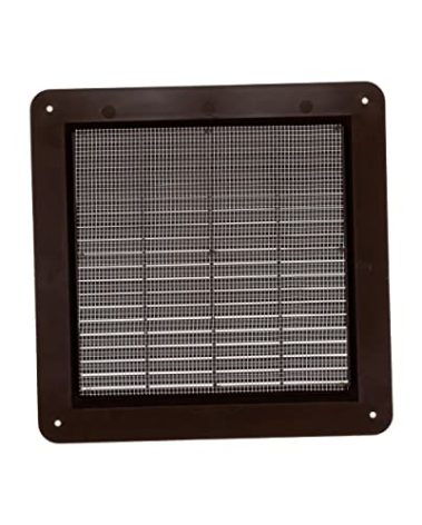 Vent Systems 10" x 10" Inch Brown Air Return Vent Cover - Air Vent Grille - Register Grill Cover - Screen Mesh - Wall Vent Cover/Louvered Vent for HVAC Vent, Home, Bathroom, Kitchen - Air Vent Covers