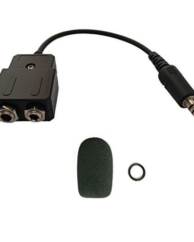 UFQ GA-H General Aviation to Helicopter Headset Adapter Adapt Your GA Headset with Twin Plugs to a Helicopter with U174U Plug. Compatible with Most Major Brand Pilot Headsets,Durable,Reliabilty