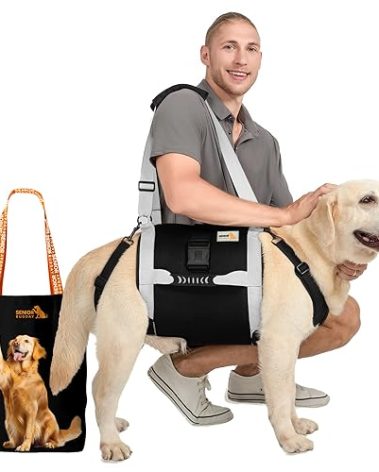 Dog Lift Harness for Large Dogs,Full Body Dog Sling Carrier with Handle,Up to 100 lbs,for Up Stairs/Back Legs Support/Dogs Joint Injuries/Arthritis