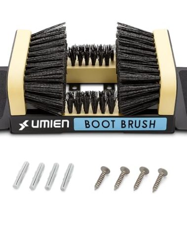 Umien™ Boot Scraper Outdoor Shoe Brush with Flaps - Cleaning Heavy-Duty Shoe Cleaner and Boot Scrubber for Mud, Dirt, and Snow - Durable Weather-Resistant Outdoor Shoe Cleaning Tool