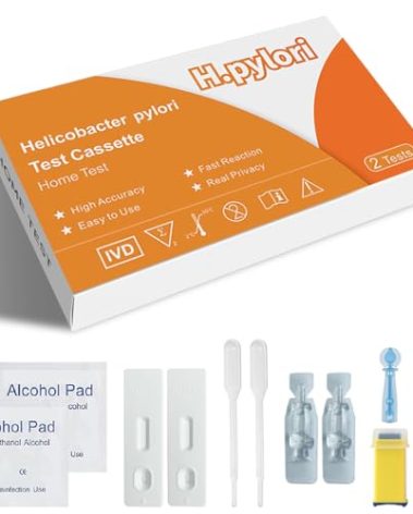 Helicobacter Pylori Test, H Pylori Test Kits at Home, 2-Pack H. Pylori Test kit Results in 10-15 Minutes. H-Pylori Self-Test for Home Use: Fast, Highly Accurate, and Easy to Use.