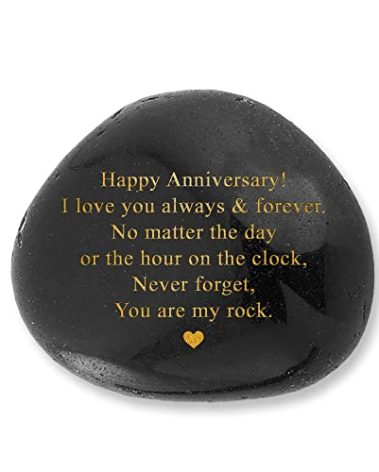 Happy Anniversary Decorative Stones Rock - Heartwarming You are My Rock Wedding Presents, Inspiring Anniversaries Keepsake for Her, Decorative Accessories Anniversary Present for Him
