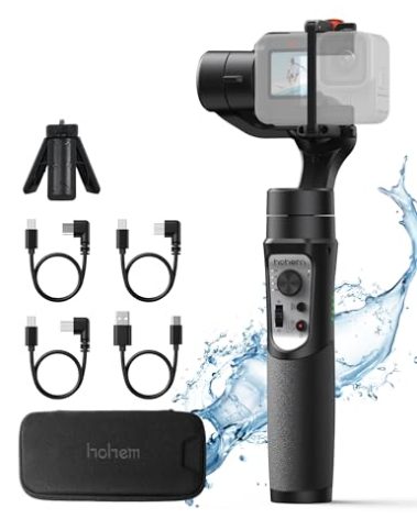 Hohem iSteady Pro 4 3 Axis Gimbal Stabilizer for Gopro Hero 13/12/11/10/9, Bluetooth Control, IPX4 Splashproof, Camera Stabilizer for Video Recording, Compatible with Osmo Camera, Insta360