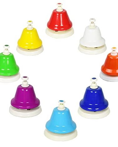 ENNBOM Desk Bell 8 Notes Music Percussion Instrument - Diatonic Hand Bell for Musical Teaching