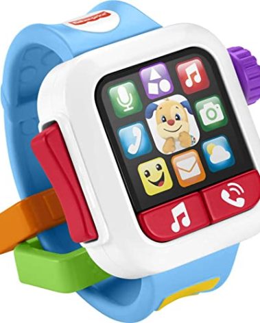 Fisher-Price Baby to Toddler Toy Laugh & Learn ​Time to Learn Smartwatch with Lights & Music for Pretend Play Infants Ages 6+ Months​