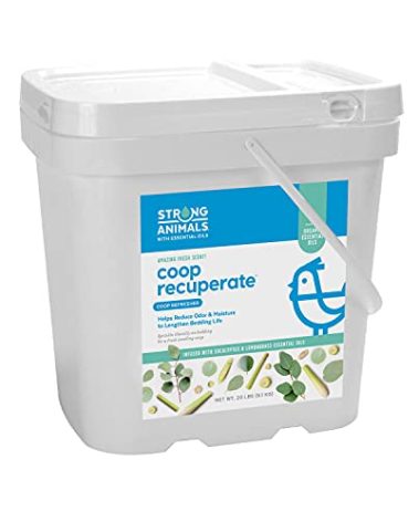 Strong Animals Coop Recuperate - Chicken Coop Refresher Containing Organic Eucalyptus & Lemongrass Essential Oils (20 lb. Pail)