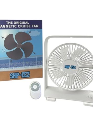 SAILPAK Ship-EEZ Cruise Ship Approved Fan, Magnetically Hangs from Stateroom Ceilings and Walls, The Original Cruise Fan