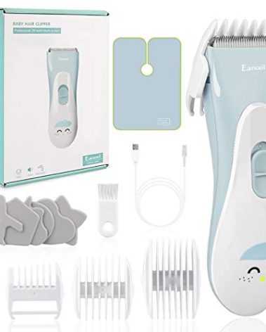 Eanceil Baby Hair Clippers, Ceramic Blade Electric Kids Hair Trimmer, Ultra-Quiet Cordless Rechargeable Waterproof Haircut Kit for Kids & Adult