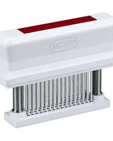 Jaccard 200348R, 48 Blade Durable Meat Tenderizer with Stainless Steel Razor Sharp Needle, Cooking Gadget for Tenderizing Chicken, Beef, Pork, Veal, BBQ, Red