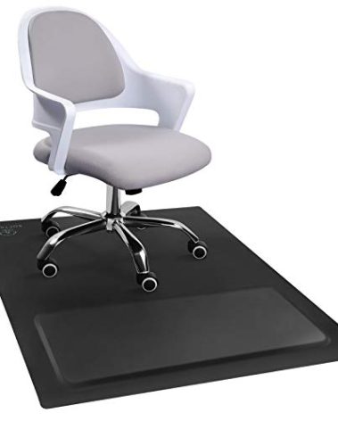 Anti-Fatigue Standing Office Chair Mat for Hardwood Floor with Cushioned Foam Foot Support, 48” x 36” Desk Chair mat, Scratch Resistant and Waterproof Anti-Slip Surface, Soft Ergonomic Cushion