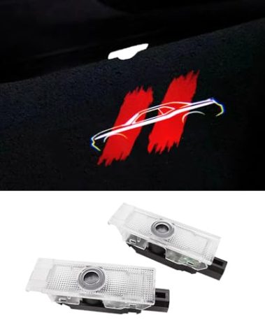 2 PCS LED Door Logo Lights Projector Compatible for Challenger 2015-present HD Ghost Shadow Light Puddle Lights Courtesy Step Lamps Kit Car Accessories (car line, Challenger)