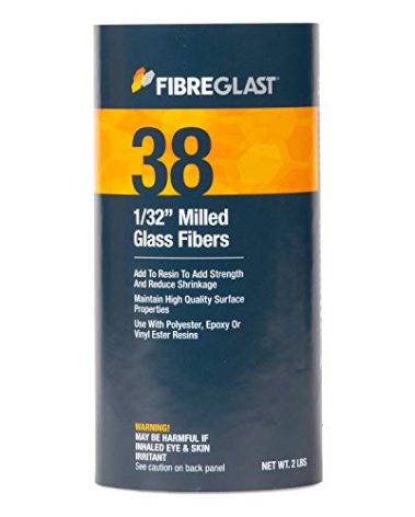 Fibre Glast Milled Fiberglass Filler – First Quality Premium Glass Fiber Powder for Gel Coat, Auto Surface, Car Finish & Marine Repair Kit — 1/2 Gal, Dries Clear, Resin & Epoxy Compatible